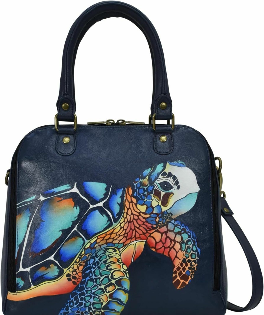 Anna by Anuschka Crossbody Handbags | Anna By Anuschka Hand-Painted Leather Organizer Satchel