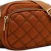 FashionPuzzle Crossbody Handbags | Fashionpuzzle Quilted Nylon Crossbody Bag With Wide Strap