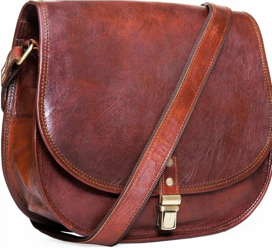 URBAN LEATHER Crossbody Handbags | Women'S Leather Crossbody Handbags & Shoulder Saddle Bags Vintage Brown Purses Designer Women Boho Satchel Hand Bag Ladies Handmade Vintage Travel Fashion Cross Body Sling Phone Wallet For Her, Xxl