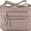 ELDA Crossbody Handbags | Elda 10 Pockets Crossbody Purses For Women Medium Pocketbooks Lightweight Ladies Satchel Bag Multi Pocket Shoulder Handbag