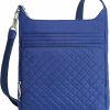 Travelon Crossbody Handbags | Travelon Anti-Theft Boho North/South Crossbody, Lush Blue