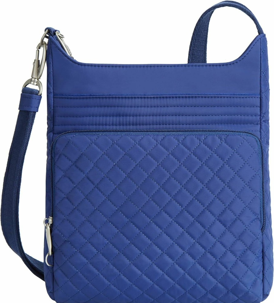 Travelon Crossbody Handbags | Travelon Anti-Theft Boho North/South Crossbody, Lush Blue