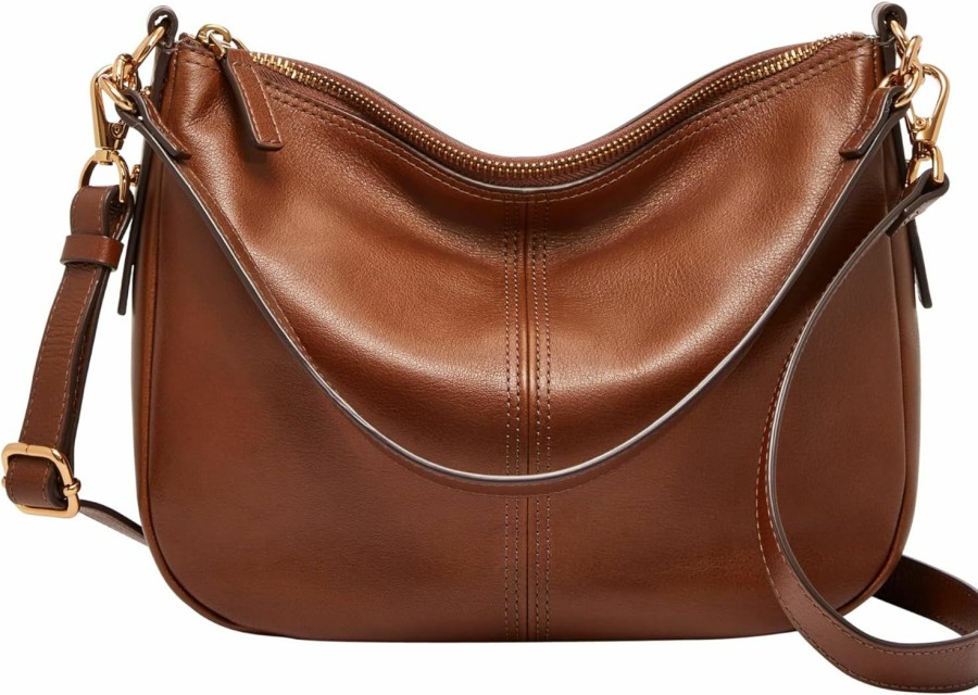 Fossil Crossbody Handbags | Fossil Women'S Jolie Leather Crossbody Purse Handbag, Brown (Model: Zb7716200)