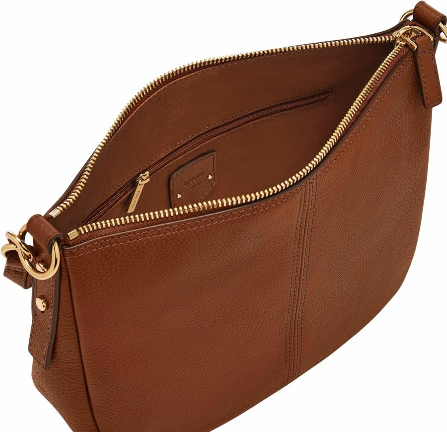 Fossil Crossbody Handbags | Fossil Women'S Jolie Leather Crossbody Purse Handbag, Brown (Model: Zb7716200)