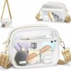 MOMSIV Crossbody Handbags | Momsiv Clear Bag For Stadium Events, Clear Crossbody Bag With Front Pocket & Purse Bag For Concerts Sports Festivals