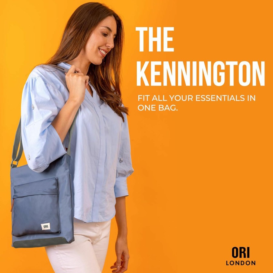 ORI LONDON Crossbody Handbags | Ori London Medium Nylon Crossbody Bags For Women & Men - Small Crossbody Bag W/Chunky Zippers - The Kennington