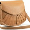 Handmade World Crossbody Handbags | Handmade World Ndm Soft Leather Womens Flapover Crossbody The Grace With Adjustable Strap & Overflap Ladies Travel Purse