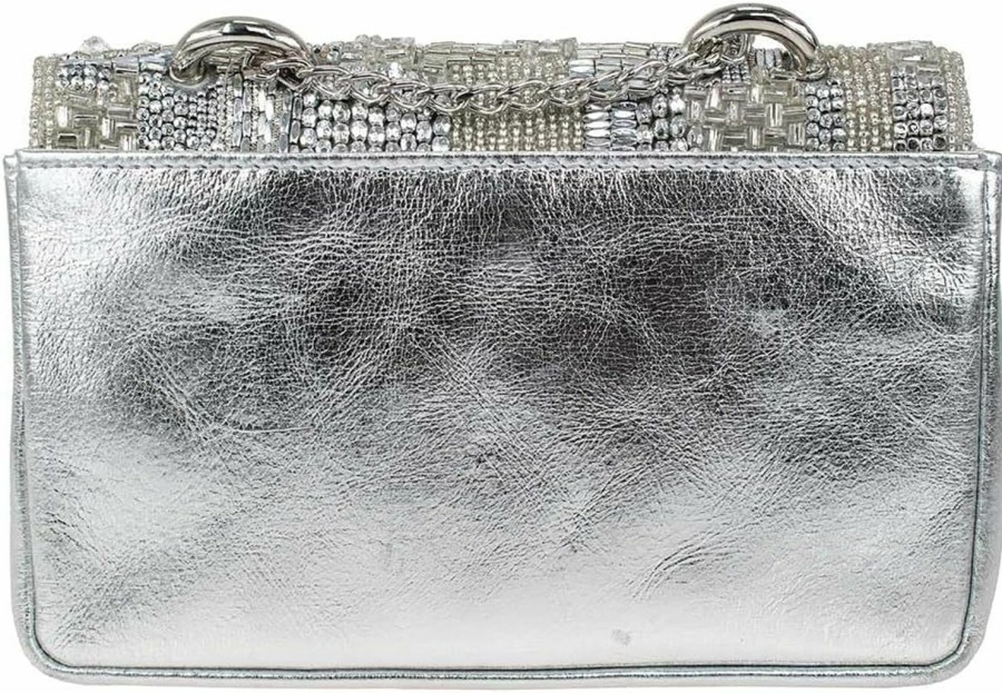 Mary Frances Crossbody Handbags | Mary Frances Idol Convertible Crossbody Shoulder Handbag, Silver