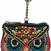 Mary Frances Crossbody Handbags | Mary Frances Night Owl Beaded Crossbody Clutch Handbag & Key Fob, Multi