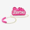 Hot Topic Crossbody Handbags | Barbie Logo Fuzzy Mini Crossbody Bag Pink