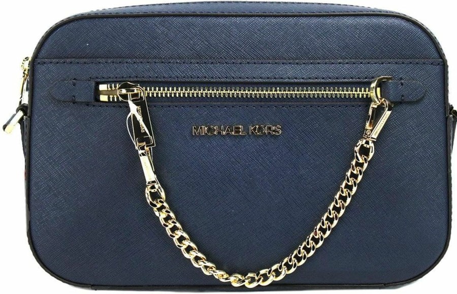 Michael Kors Crossbody Handbags | Michael Kors Women'S Jet Set Item Large East West Chain Crossbody