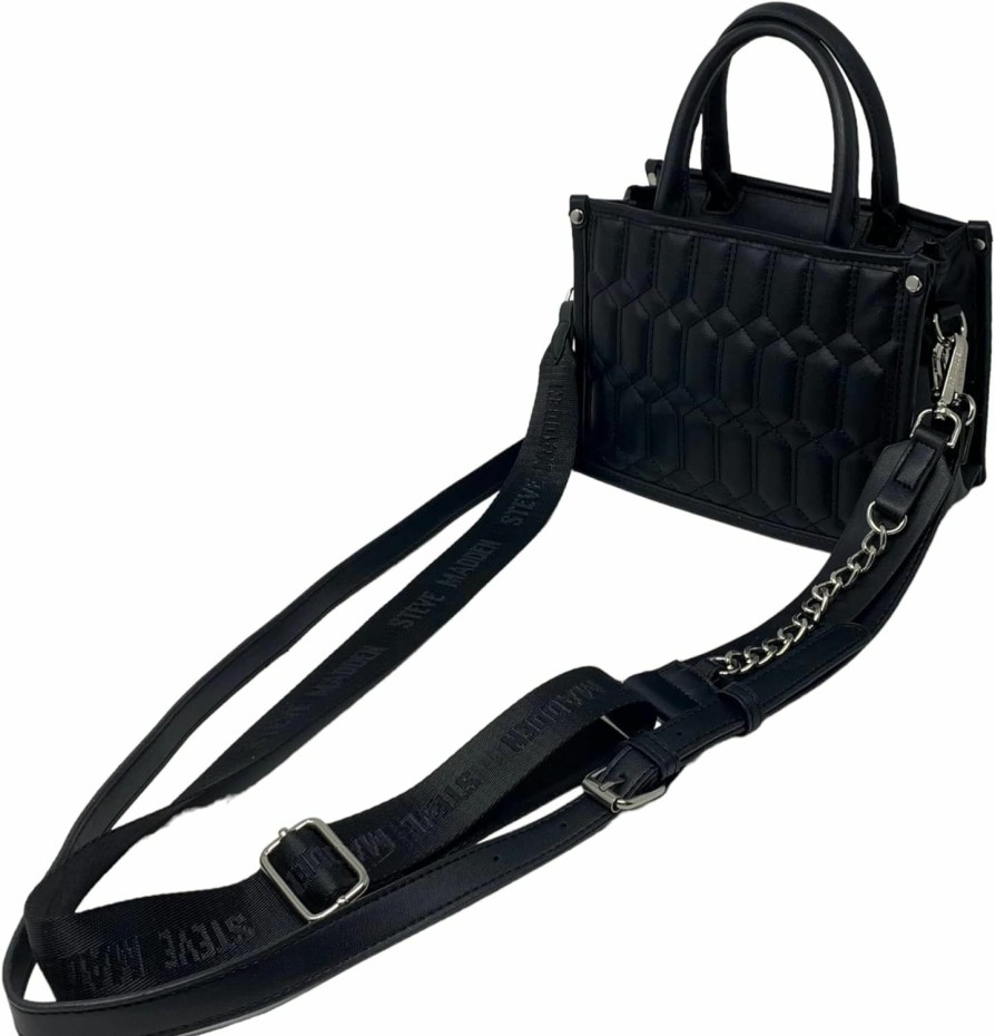 Steve Madden Crossbody Handbags | Steve Madden Bniko Convertible Crossbody Bag With 2 Straps (Blk)