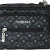 Baggallini Crossbody Handbags | Baggallini Women'S Triple Zip Bag, Black Diamond Print