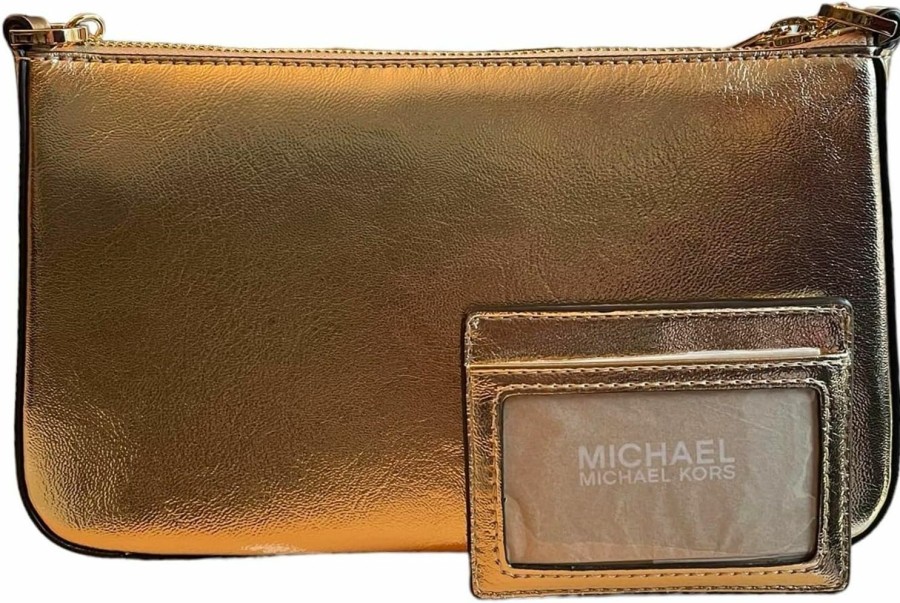 Michael Kors Crossbody Handbags | Michael Kors Bag Giftable Boxed Items Jet Set Travel Medium (Pale Gold)