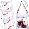 Shinylin Crossbody Handbags | Shinylin 4 Pcs Baseball Clear Crossbody Bag Stadium Approved Handbags Baseball Transparent Purse With Adjustable Shoulder Strap And Pocket For Women Men Concert Festival Sporting Event Party Present