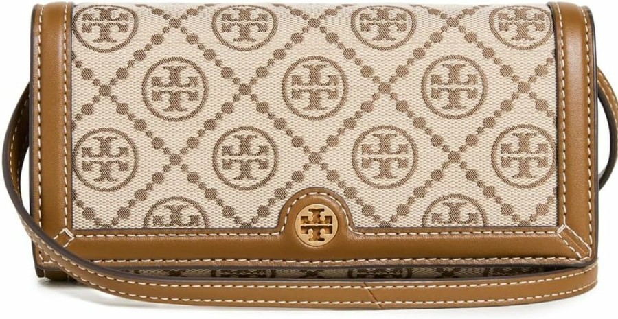 Tory Burch Crossbody Handbags | Tory Burch Women'S T Monogram Jacquard Wallet Crossbody